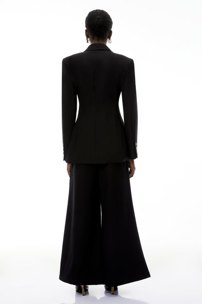 Jasmine Kuşak Detaylı Kruvaze Blazer Ceket Siyah