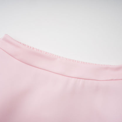 Johanna Bağlama Detaylı Bluz ve Etek Takım Pembe