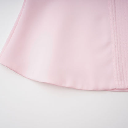 Johanna Bağlama Detaylı Bluz ve Etek Takım Pembe