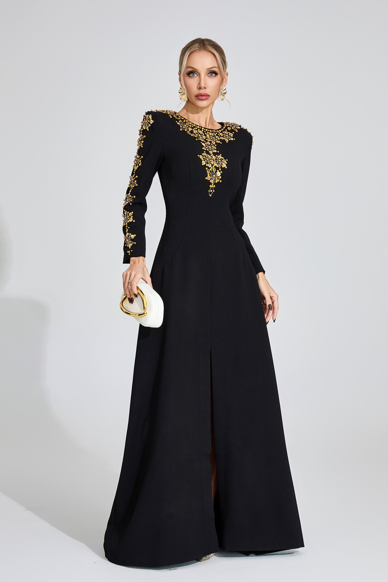 Lucinda Siyah Elmas Maxi Elbise