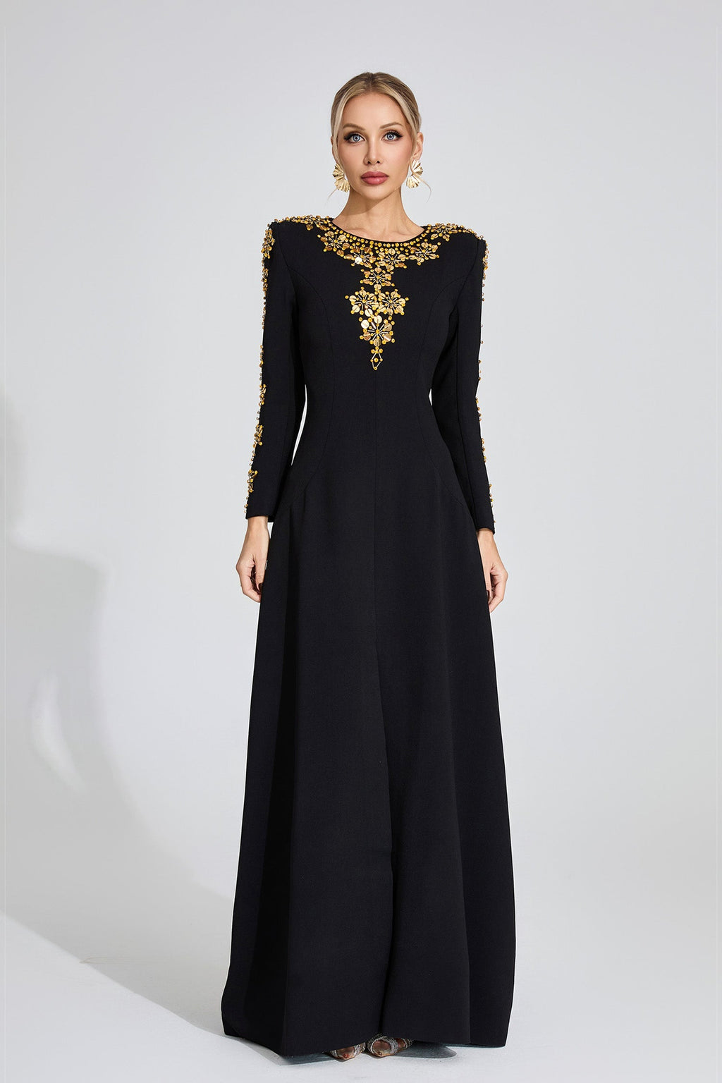 Lucinda Siyah Elmas Maxi Elbise