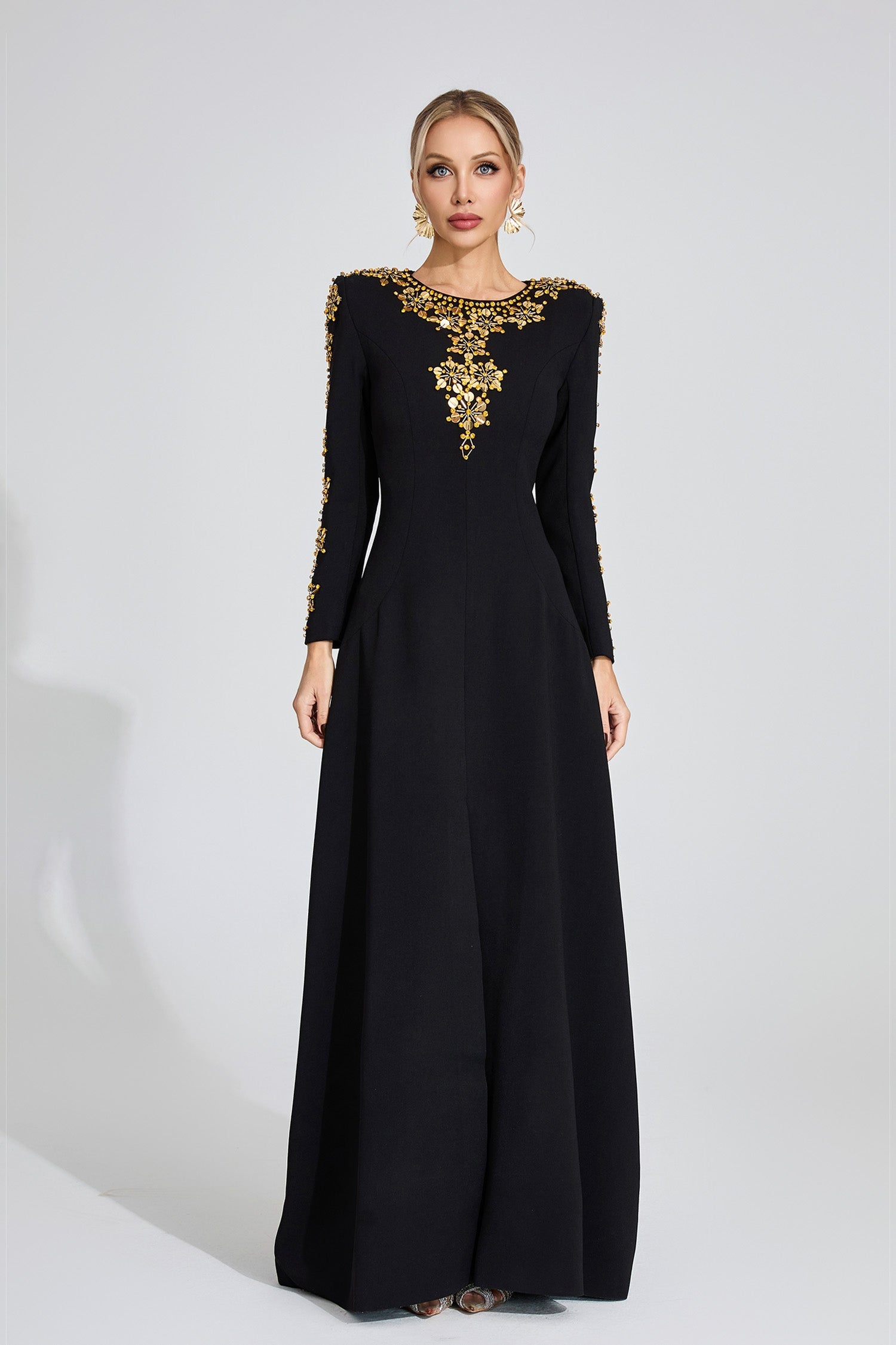 Lucinda Siyah Elmas Maxi Elbise