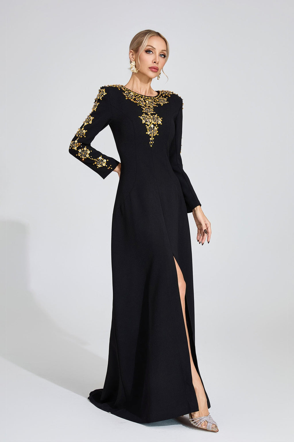 Lucinda Siyah Elmas Maxi Elbise