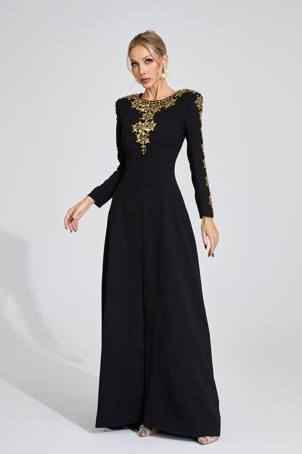 Lucinda Siyah Elmas Maxi Elbise