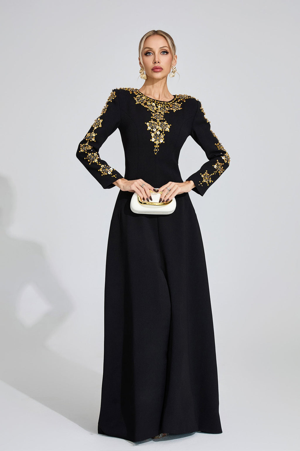 Lucinda Siyah Elmas Maxi Elbise