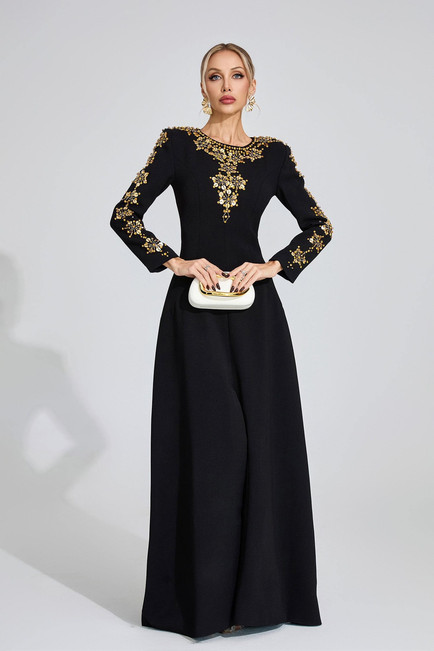 Lucinda Siyah Elmas Maxi Elbise