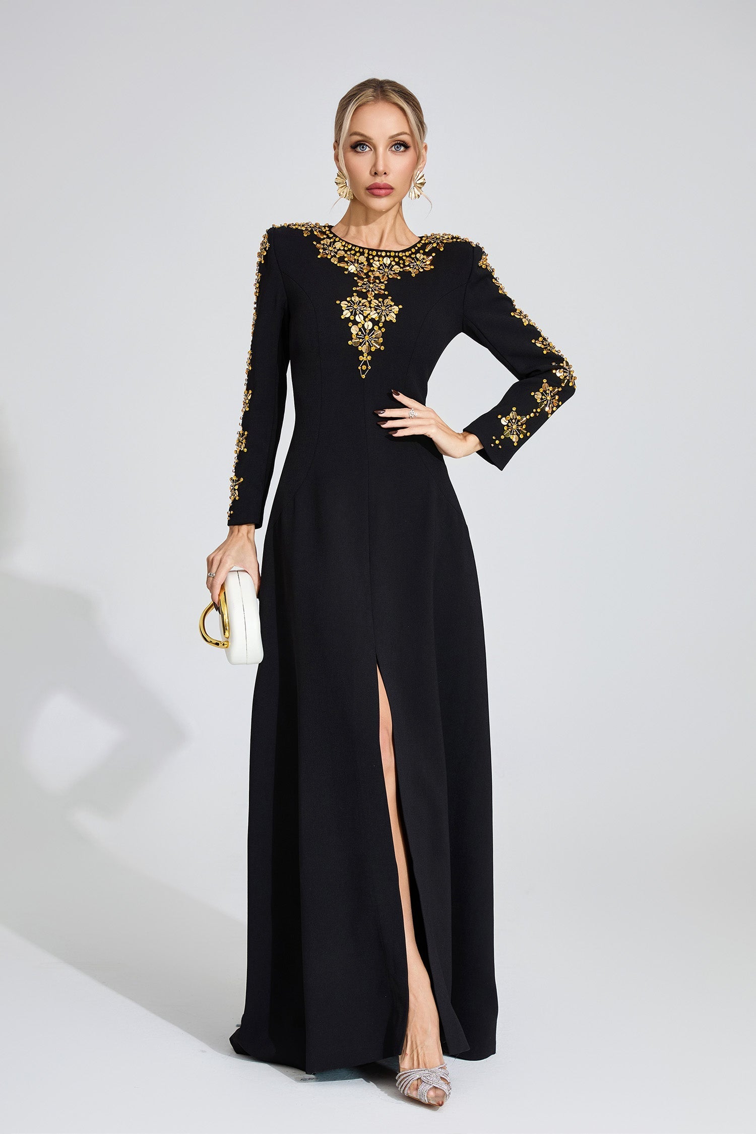 Lucinda Siyah Elmas Maxi Elbise