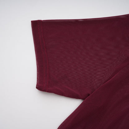 Mioara Asimetrik Pelerin ve Drape Detaylı Maksi Elbise Kırmızı