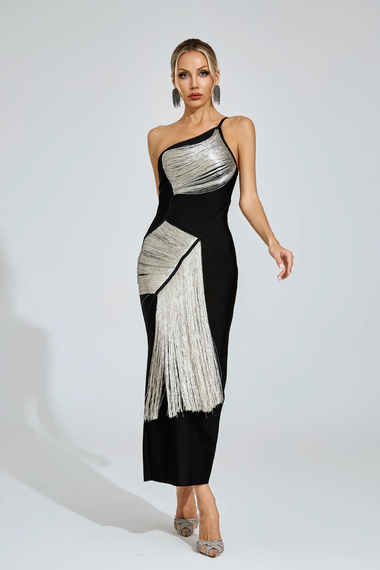 Aroha One - Omuz Bandaj Maxi Elbise
