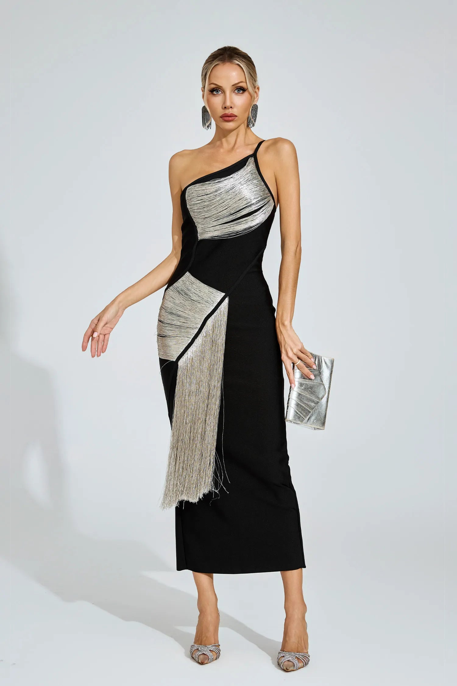 Aroha One - Omuz Bandaj Maxi Elbise