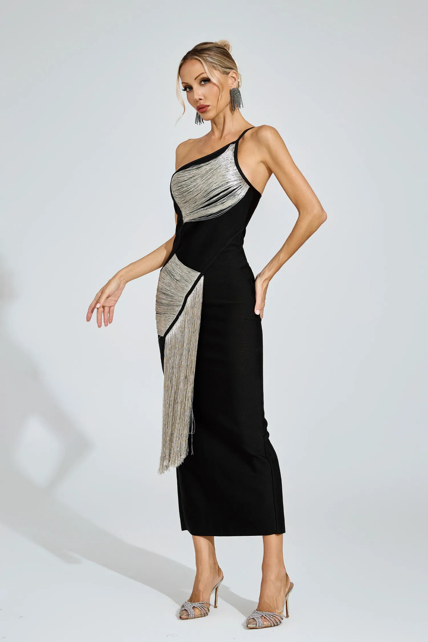 Aroha One - Omuz Bandaj Maxi Elbise