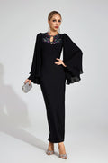 Aerin Siyah Bandaj Maxi Elbise