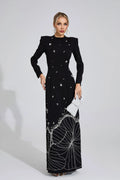 Ayten Siyah Elmas Maxi Elbise