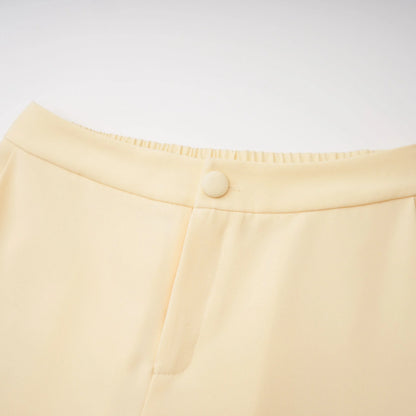 Raisa Dökümlü Pelerinli Üst ve Pantolon Takım Sarı