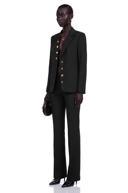 Rosalie Asimetrik Düğme Detaylı Blazer Ceket Siyah