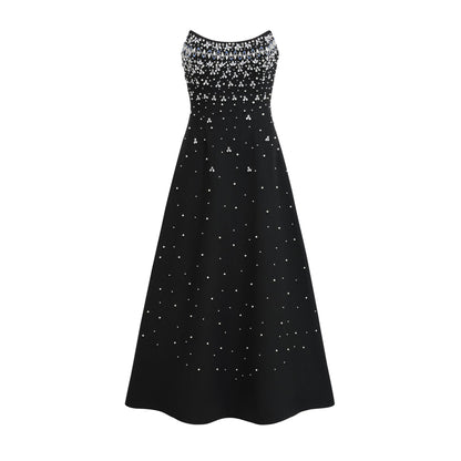 Melisande Taş İşlemeli Maksi Elbise
