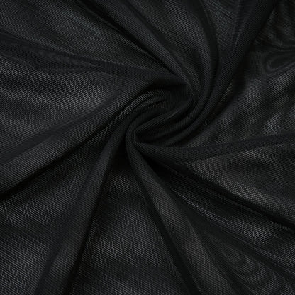 Safiya Drape Detaylı Balık Model Maxi Elbise Siyah