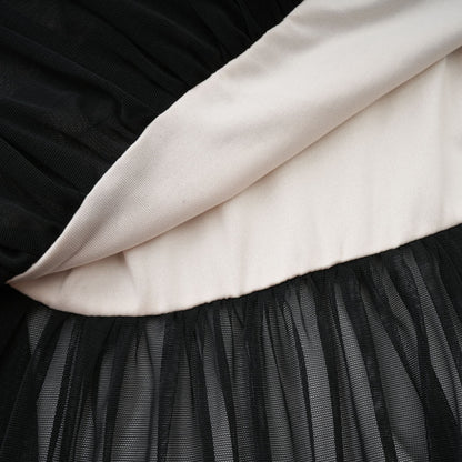 Safiya Drape Detaylı Balık Model Maxi Elbise Siyah