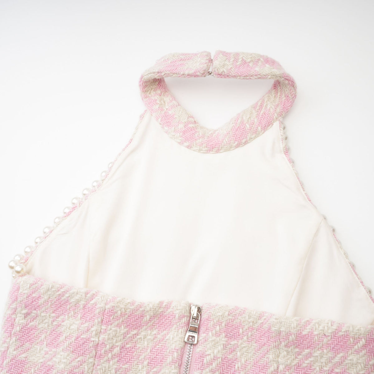 Capucine İncili Mini Elbise Pembe