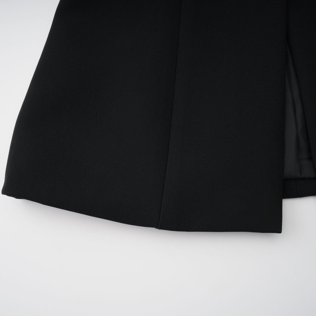 Saffron Dantel Detaylı Yakasız Blazer Siyah