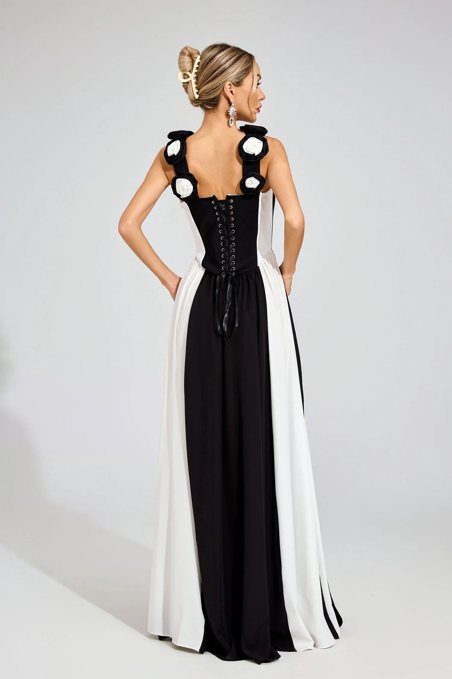 Vanessa Siyah Bandaj Maxi Elbise