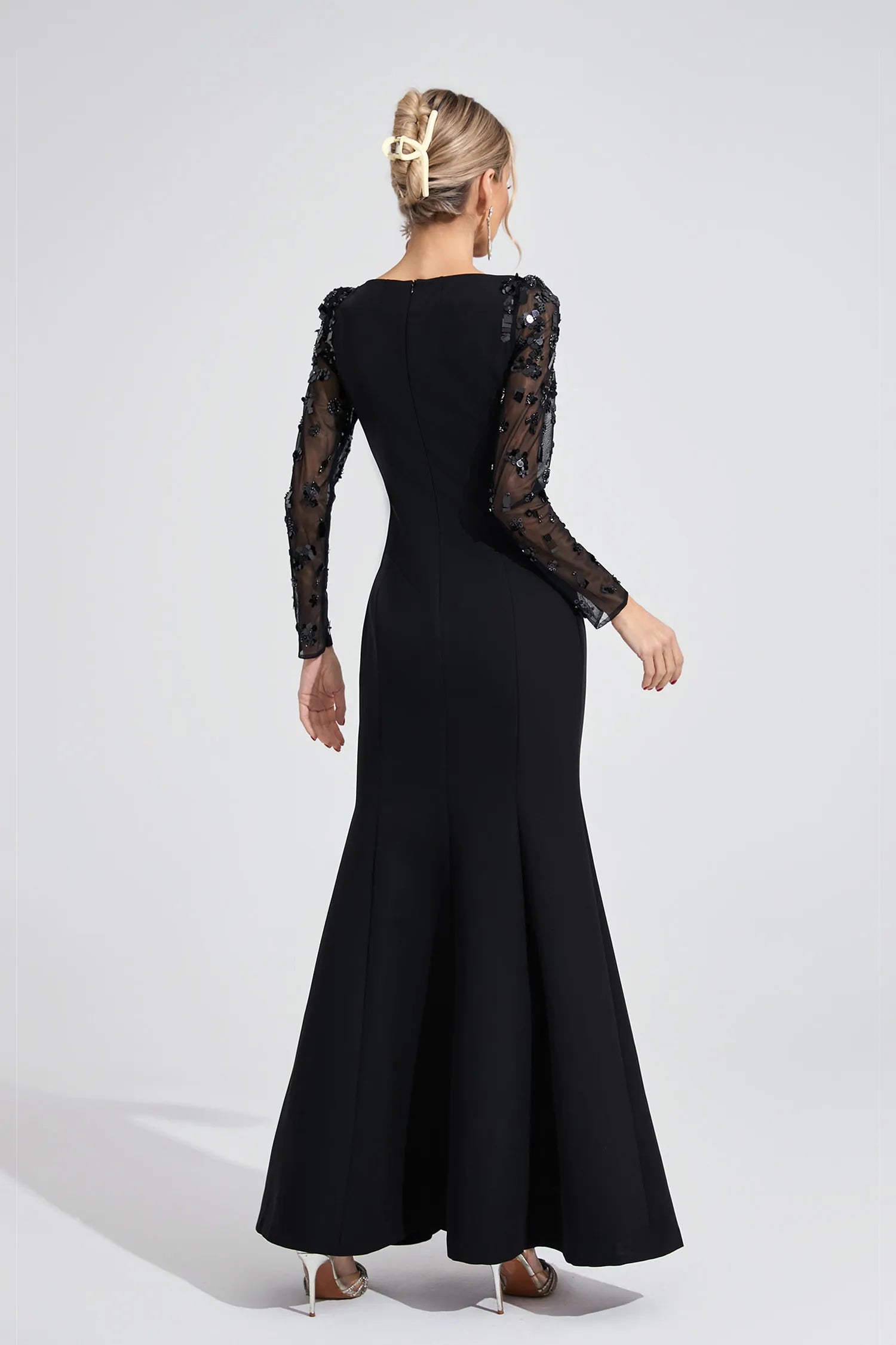 Loretta Siyah Elmas Maxi Elbise