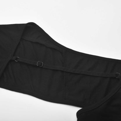 Luciela Askı Detaylı Crop Üst ve Etek Takımı Siyah