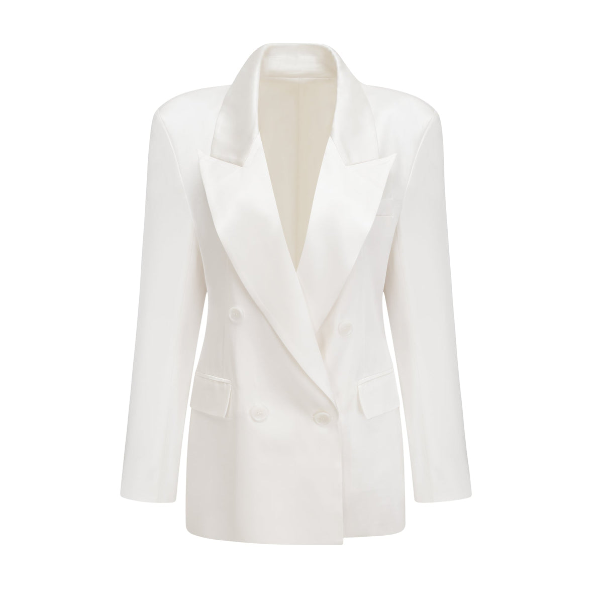 Sylvie Kruvaze İpek Blazer Ceket Beyaz