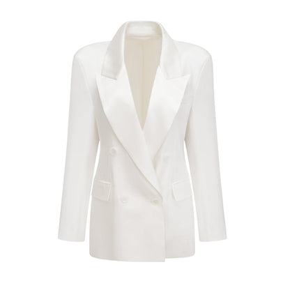 Sylvie Kruvaze İpek Blazer Ceket Beyaz