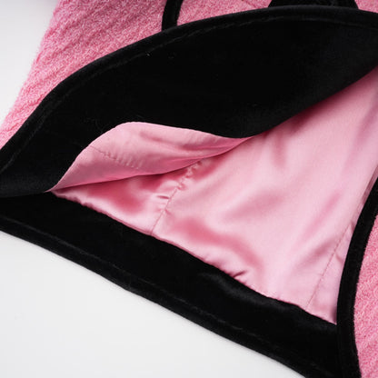 Zéphyrine Tüy ve Çiçek Detaylı Ceket Pantolon Takımı Pembe
